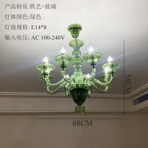 lustre led en cristal pour décoration intérieure élégante - vue 8 sur 15