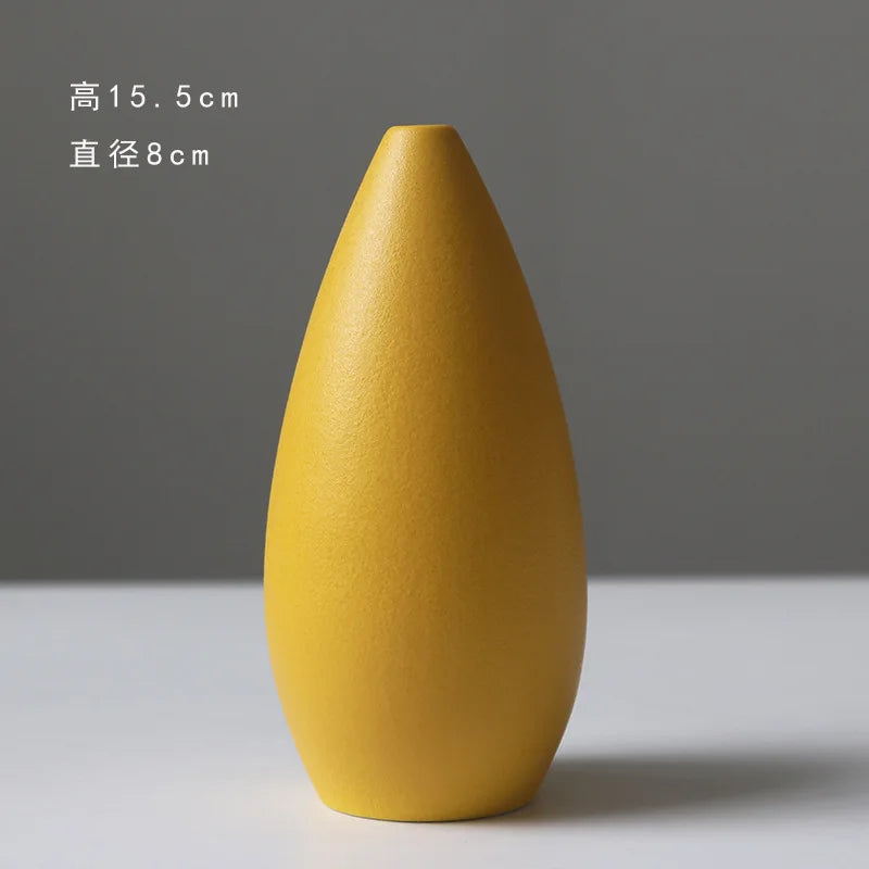 vase en céramique pour fleurs sèches décoration nordique créative - vue 9 sur 10