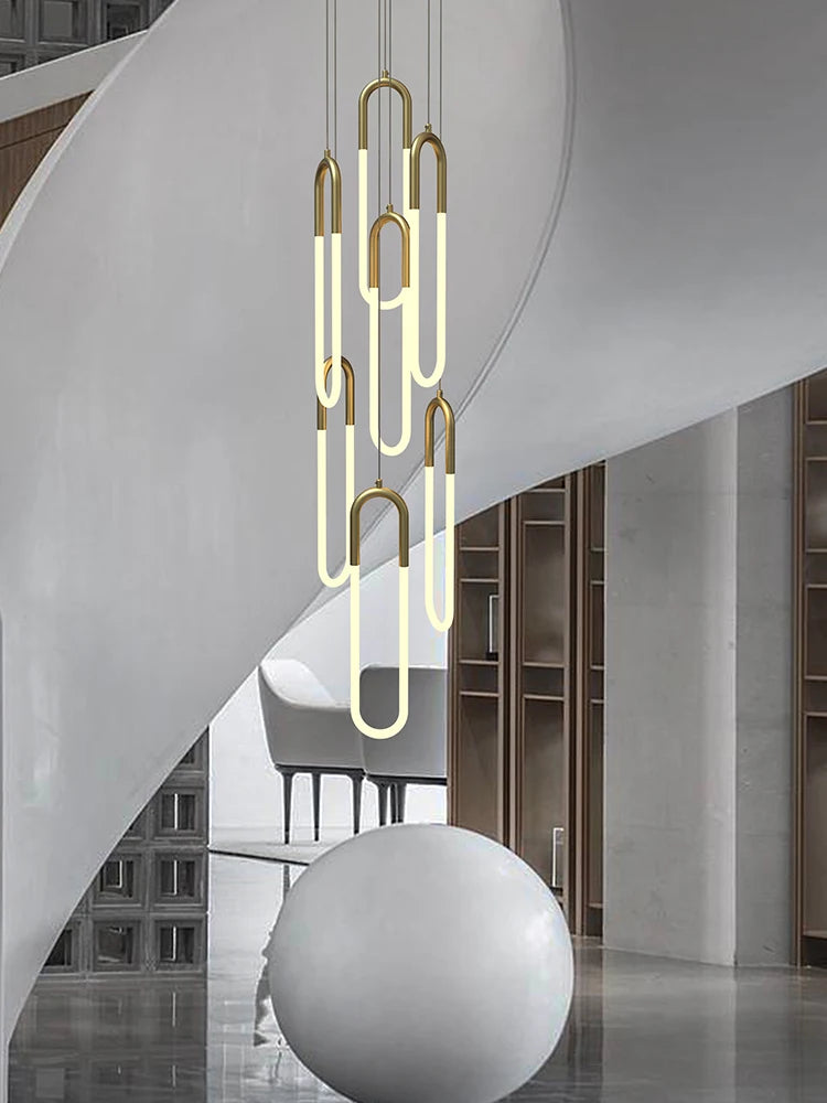 suspension moderne design nordique éclairage led loft élégant - vue 4 sur 15