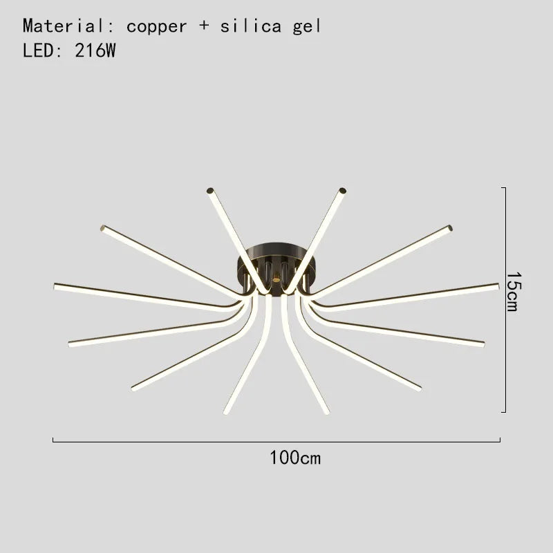 lustre led moderne minimaliste pour éclairage intérieur varié - vue 12 sur 12