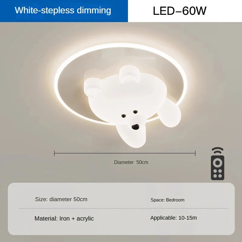 plafonnier led ours mignon pour chambre enfant - vue 12 sur 12
