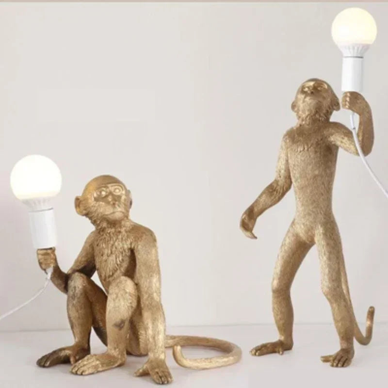 lustre rétro créatif en forme de singe pour cafés et restaurants - vue 4 sur 18