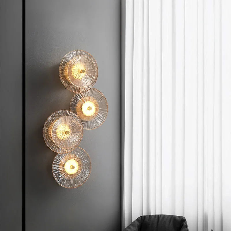 Applique moderne salon fond décoration créative couloir chambre restaurant verre lumières Led applique couloir éclairage - vue 6 sur 10