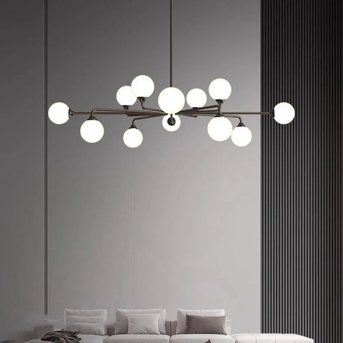 lustre moderne en verre suspendu pour décoration maison - vue 3 sur 8