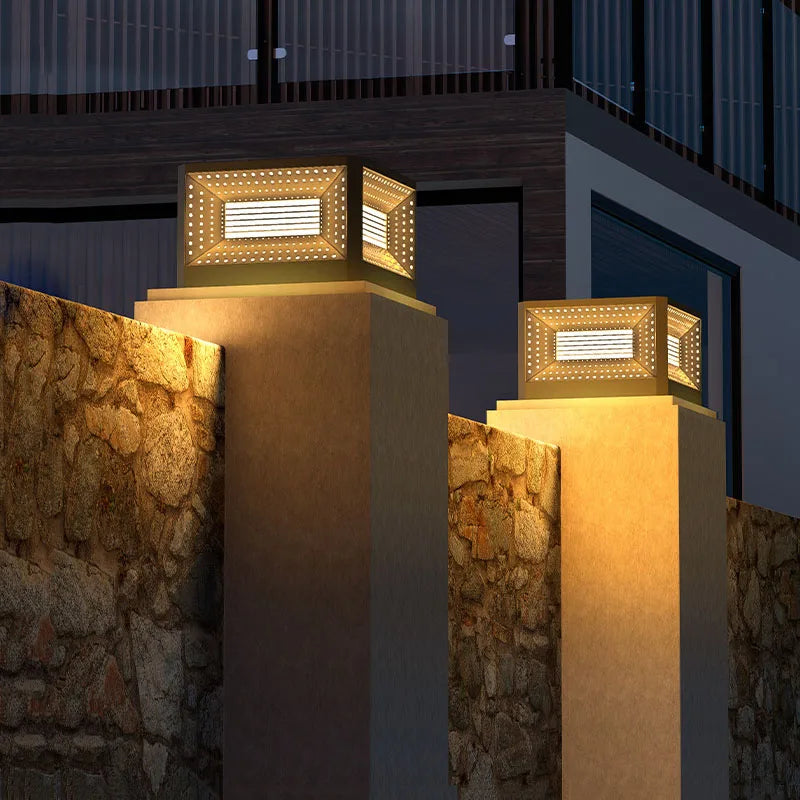 lampe de pelouse solaire moderne pour éclairage extérieur - vue 5 sur 10