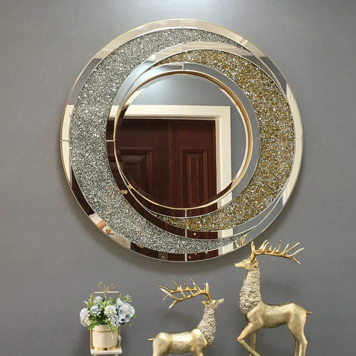 miroirs décoratifs ronds art de luxe nordiques créatifs pour décoration maison - vue 9 sur 8