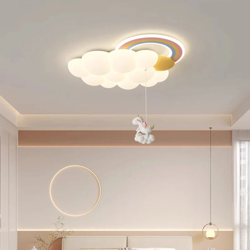 plafonnier led nuage arc-en-ciel pour chambre enfant - vue 4 sur 10