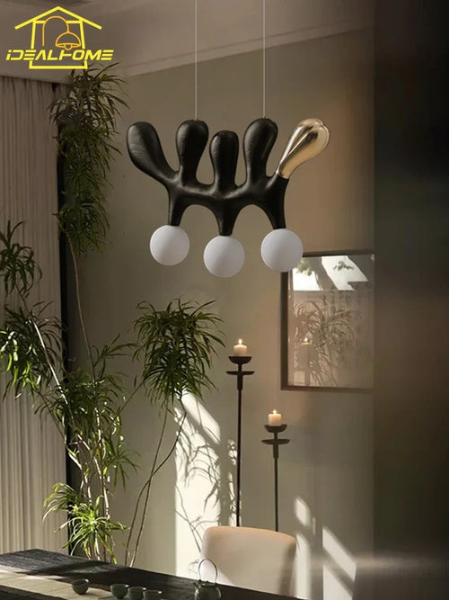suspension traditionnelle en bois massif zen art décorative pour restaurant et bar - vue 2 sur 8