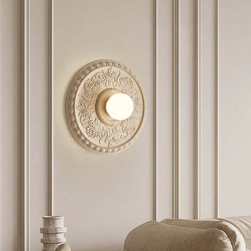 applique murale rétro haute gamme avec abat-jour en verre blanc - vue 5 sur 8