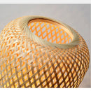 Lampadaire design osier bambou tissé style rétro