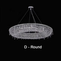 lustre led moderne de luxe en cristal pour hôtel duplex villa