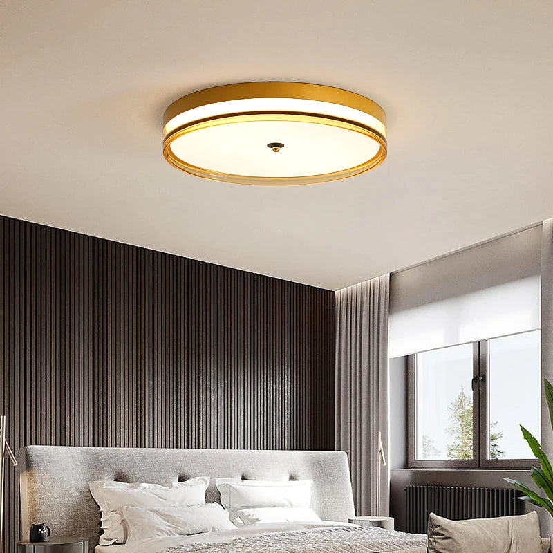 plafonnier led rond moderne avec télécommande design minimaliste - vue 10 sur 10