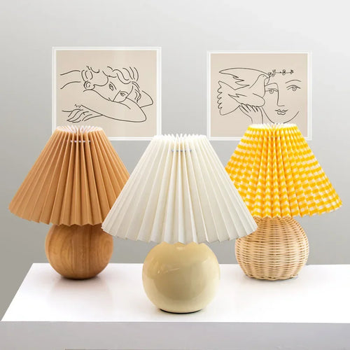 lampe à poser moderne en bois et rotin pour décoration intérieure - vue 3 sur 19