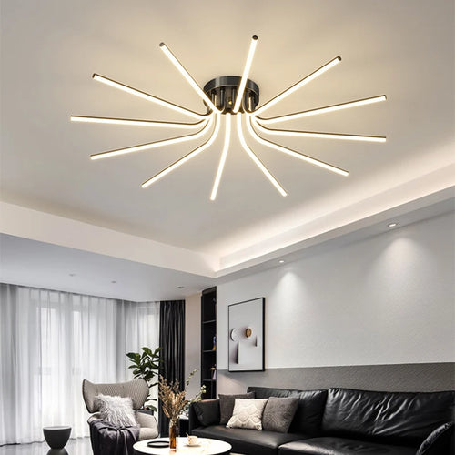 Plafonnier LED en cuivre au design moderne - vue 2 sur 12