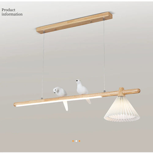 lustre moderne en bois suspension créative pour décoration intérieure - vue 7 sur 10