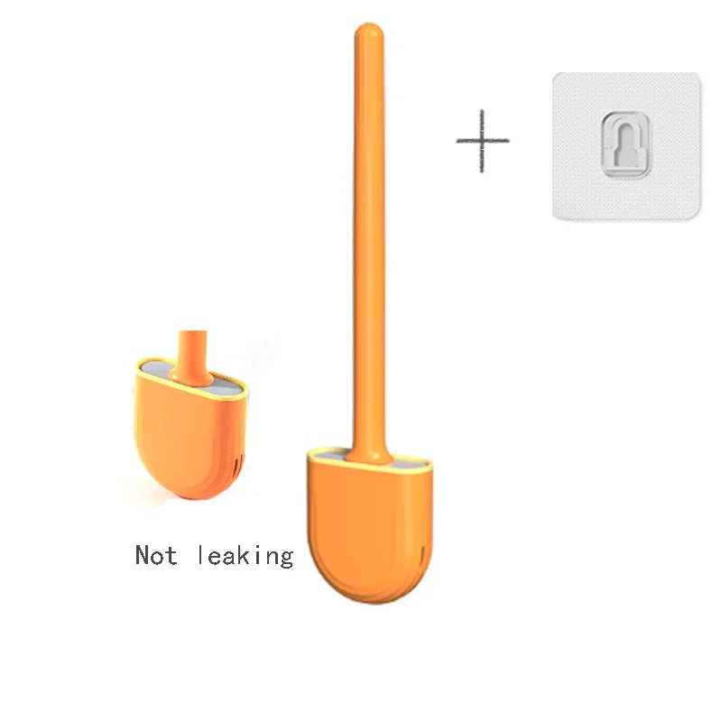 brosse de toilette en silicone avec support et poils souples - vue 11 sur 11