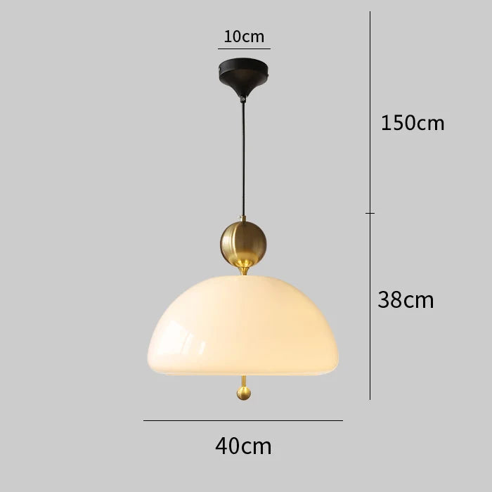 suspension bauhaus en verre blanc style médiéval pour intérieur élégant - vue 10 sur 11