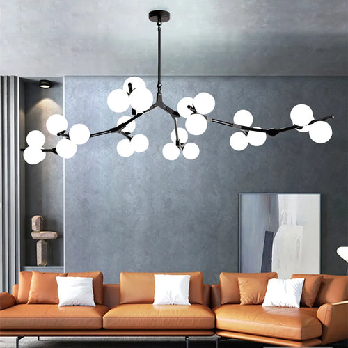 suspension en verre moléculaire style post-moderne pour intérieur élégant - vue 3 sur 11