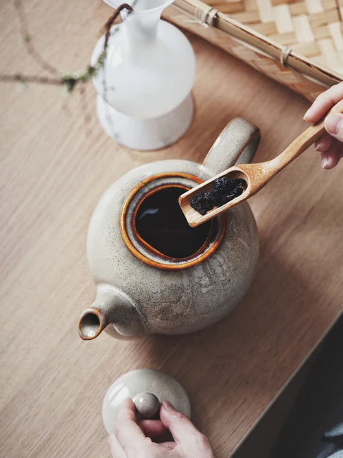 Theiere japonaise en porcelaine sous émail haute temperature - vue 4 sur 6