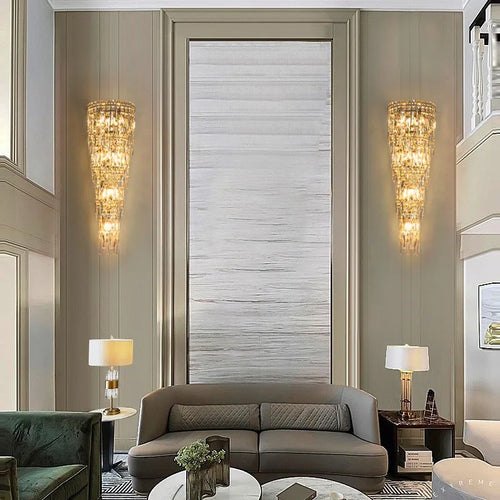 applique murale moderne en cristal pour éclairage intérieur - vue 5 sur 12