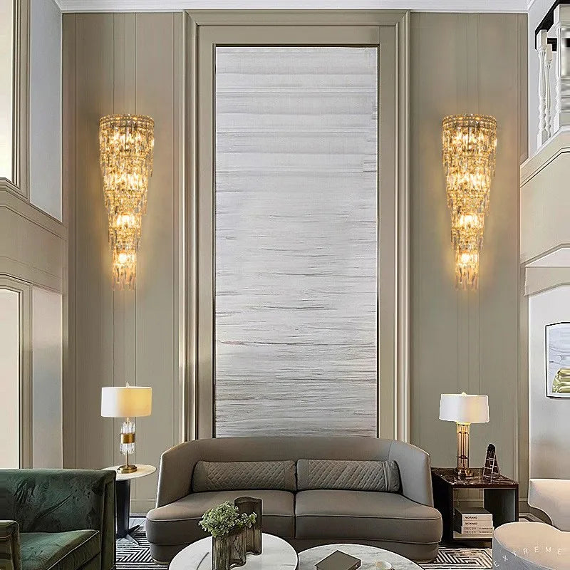 applique murale moderne en cristal pour éclairage intérieur - vue 4 sur 12