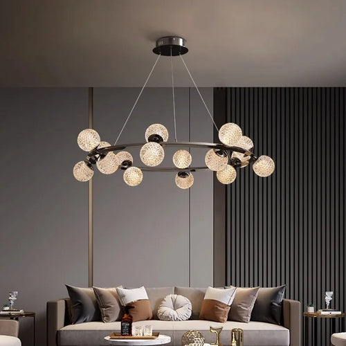 Nordic home decoration, living room chandelier, bedroom chandelier, dining room chandelier, ceiling light, indoor lighting - vue 3 sur 9