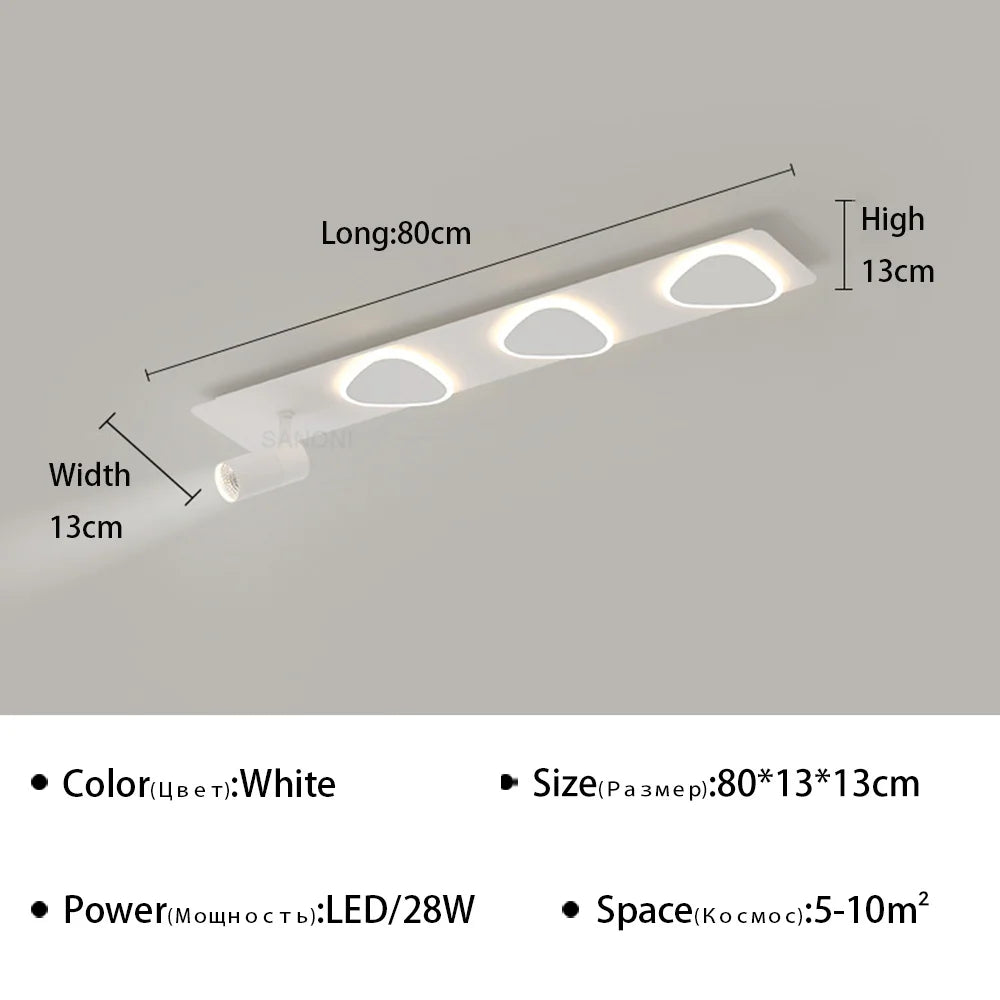 plafonnier led moderne avec projecteur luminaire décoratif d'intérieur - vue 14 sur 18