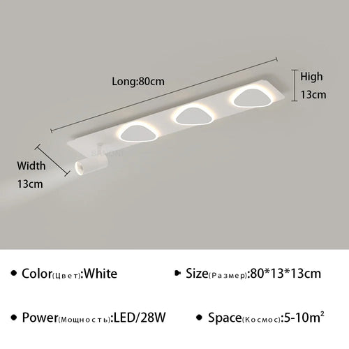 plafonnier led moderne avec projecteur luminaire décoratif d'intérieur - vue 14 sur 18