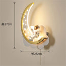 applique murale led astronaute lune nuages pour enfant
