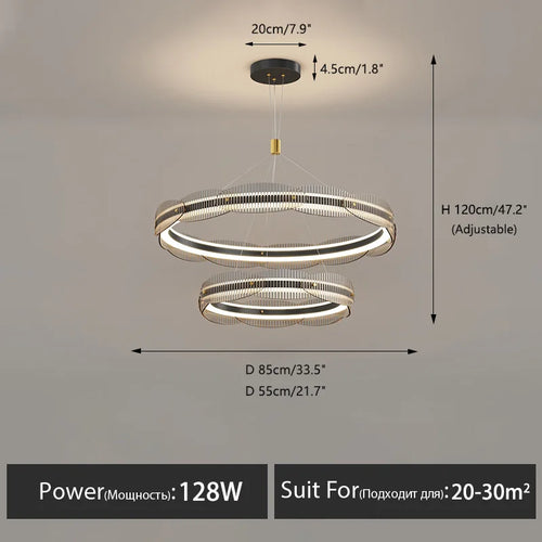 lustre moderne design pour salon et restaurant suspension - vue 9 sur 12