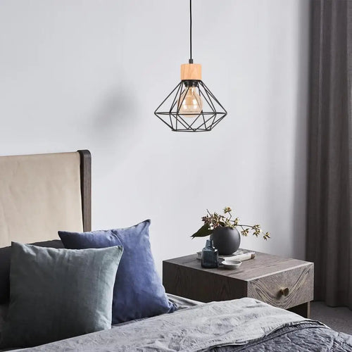 luminaires suspendus en métal style industriel rétro loft pour restaurant bar - vue 2 sur 12