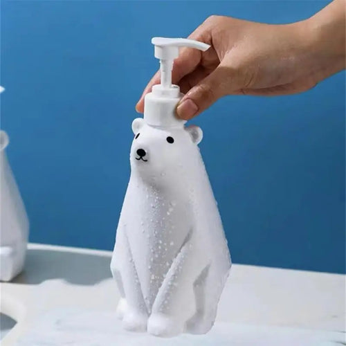 distributeur de lotion ours polaire mignon rechargeable pour savon et shampoing - vue 5 sur 34