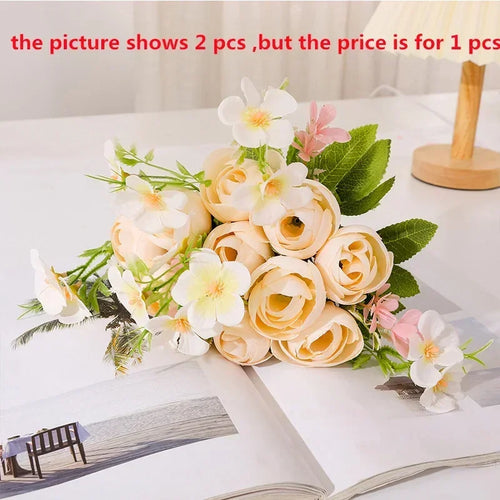 bouquet de fleurs artificielles en soie pour décoration intérieure - vue 13 sur 12