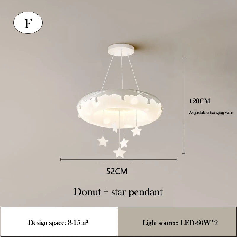 lustre créatif en forme de beignet pour chambre d'enfant - vue 12 sur 12