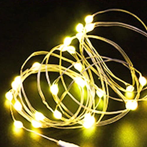 guirlandes lumineuses à led en fil de cuivre pour décorations festives