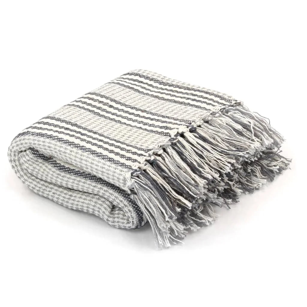 Plaid coton chevrons doux confortable pour salon chambre - vue 7 sur 17