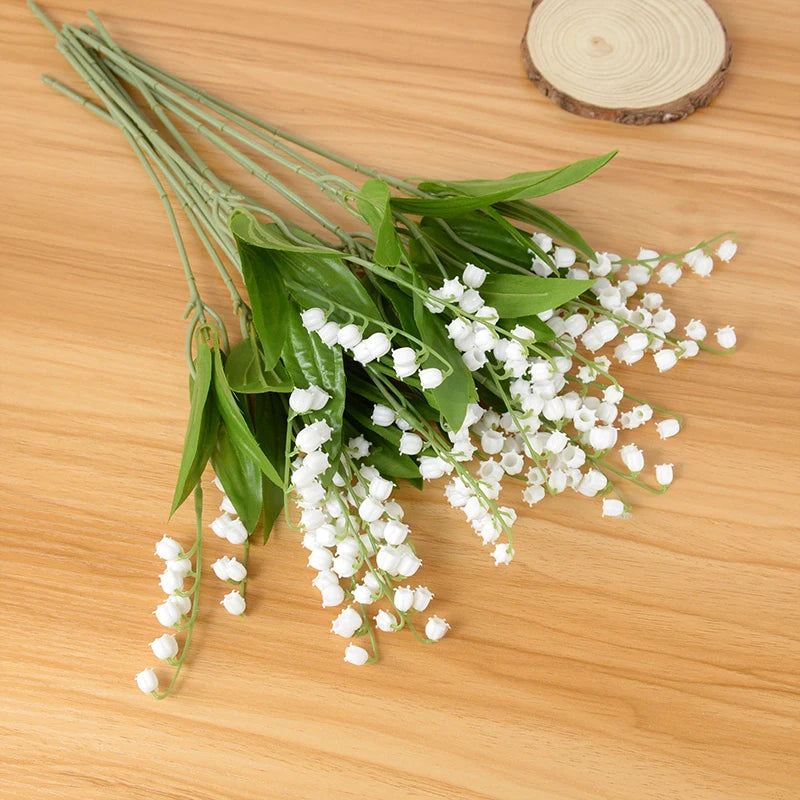 lot de 6 orchidées artificielles pour décoration jardin mariage bouquet - vue 5 sur 7