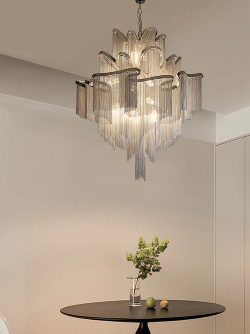 suspension design minimaliste avec pompon pour intérieur moderne - vue 2 sur 14