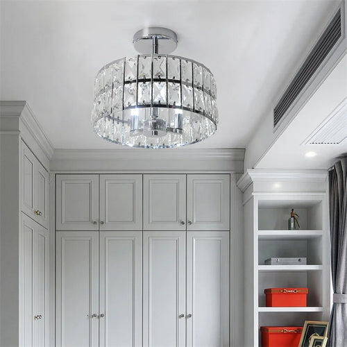 Plafonniers nordiques pour chambre Lustre couloir vestiaire plafonnier Luminaire Lampa Sufitowa abat-jour suspendu décor à la maison - vue 7 sur 12