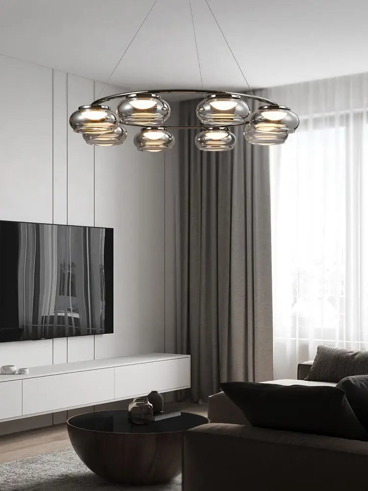suspension en verre de luxe pour décoration moderne - vue 4 sur 9