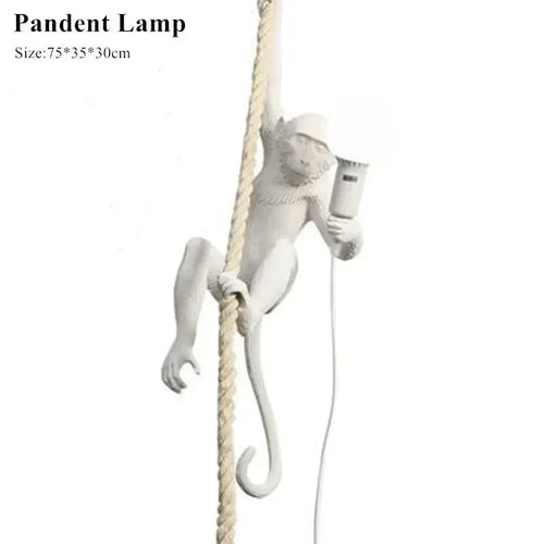 lustre rétro créatif en forme de singe pour cafés et restaurants - vue 11 sur 18