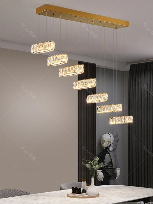 suspension en cristal design nordique luxueux nouvelle collection - vue 4 sur 9