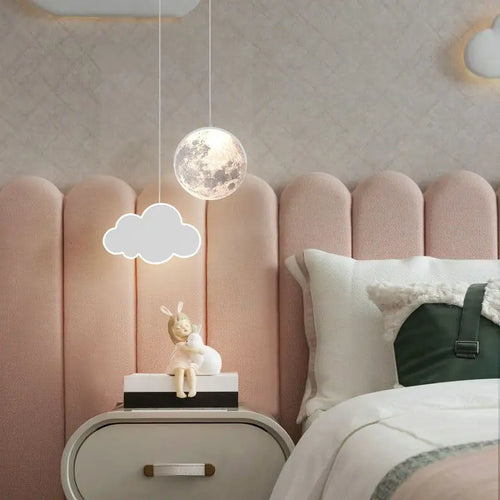suspension créative pour enfants avec télécommande gradation étoile nuage lune - vue 2 sur 18