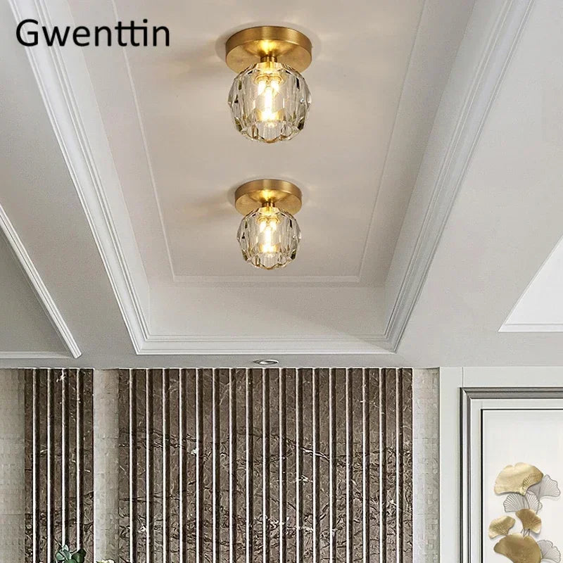 plafonnier moderne en cristal pour décoration intérieure élégante - vue 3 sur 7