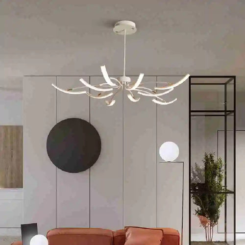 Black Chandelier Iron Dimmable Lamp Design, Suitable For Bedrooms, Living Rooms, Dining Rooms, Kitchens, Adjustable Chandeliers - vue 2 sur 14