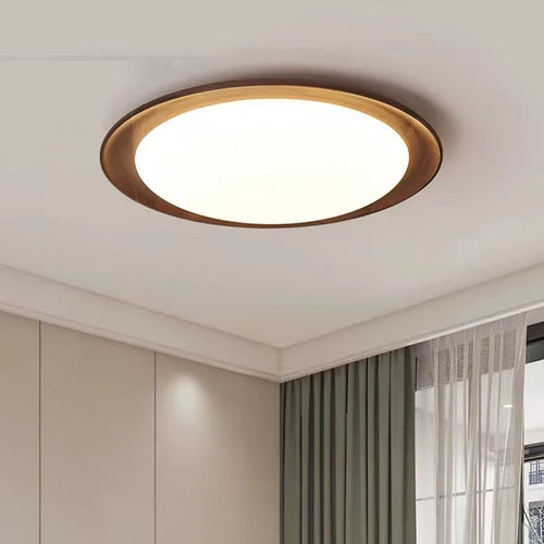 plafonnier en bois massif design wabi-sabi pour intérieur lumineux - vue 6 sur 10