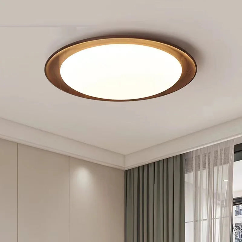 plafonnier en bois massif design wabi-sabi pour intérieur lumineux - vue 5 sur 10