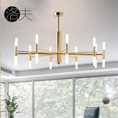 lustre art déco moderne design suspendu pour intérieur lumineux - vue 3 sur 8