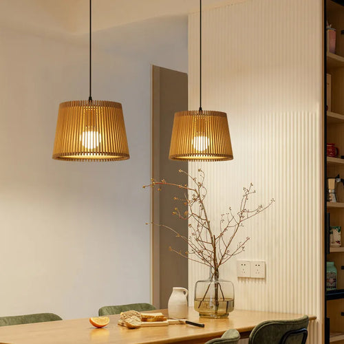 suspension en bois massif design moderne pour décoration intérieure - vue 2 sur 8