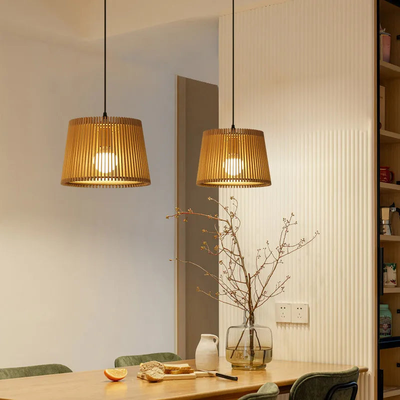 suspension en bois massif design moderne pour décoration intérieure - vue 1 sur 8